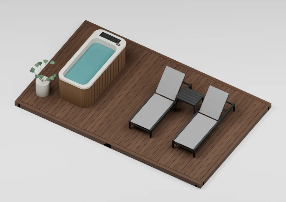 The daily reset: furniture arrangement on a 12 by 20 foot deck