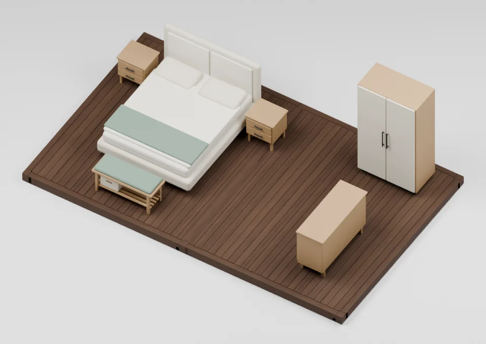 Stay a little longer: furniture arrangement on a 12 by 20 foot deck