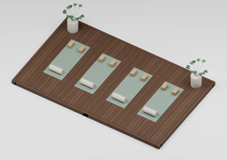 A little room to breathe: furniture arrangement on a 12 by 20 foot deck