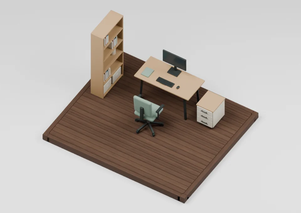 A place to focus: furniture arrangement on a 12 by 10 foot deck