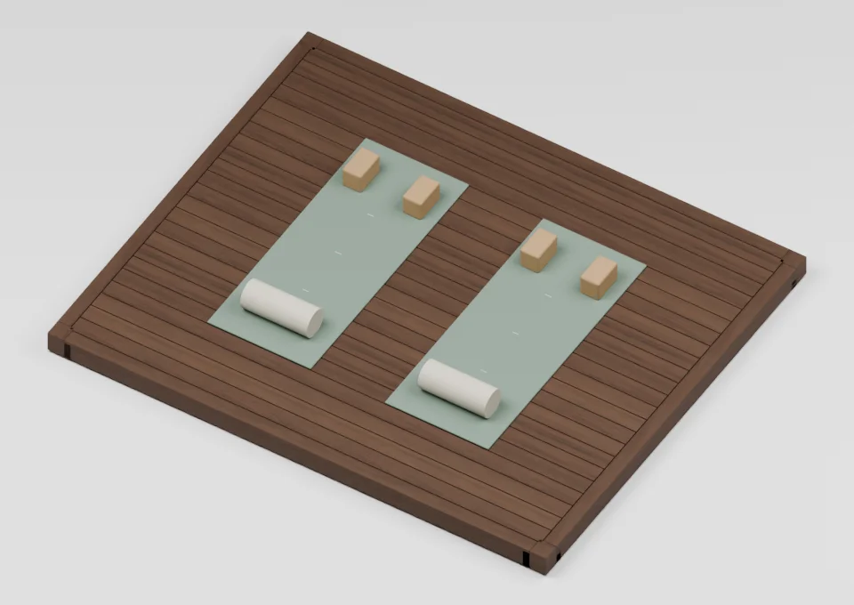 A little room to breathe: furniture arrangement on a 12 by 10 foot deck